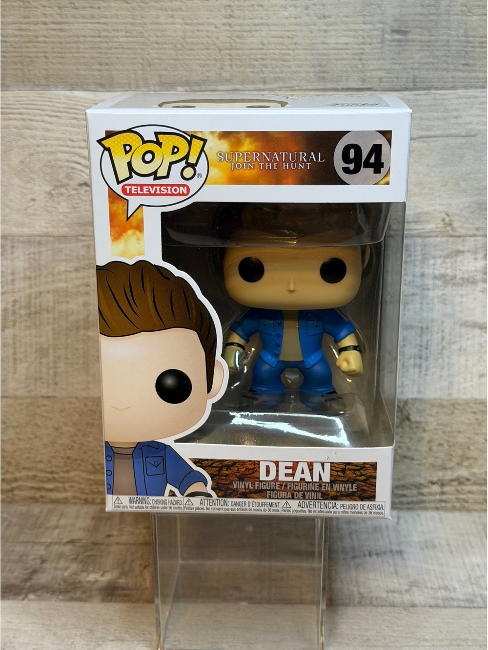 Funko Pop! Dean Winchester #94, Supernatural, TV. Pop protector included.